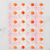 水色かぼちゃ秋柄スクラップブック紙 (正面/裏面)