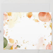 水色かぼちゃ秋柄スクラップブック紙 (正面/裏面)