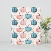 水色かぼちゃ秋柄スクラップブック紙 (スタンド正面)