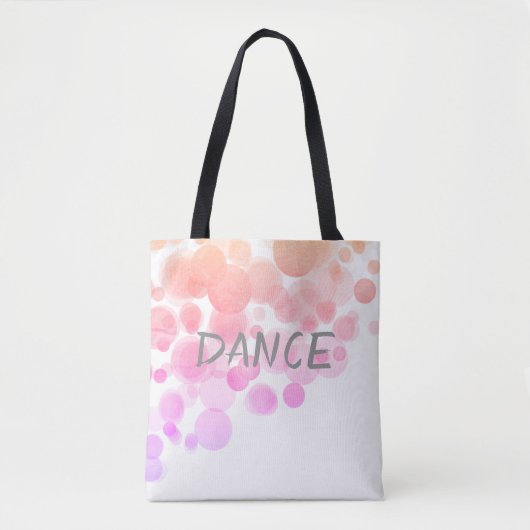 水色かわいらしダンストートバッグ抽象芸術 トートバッグ (正面)