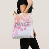 水色かわいらしダンストートバッグ抽象芸術 トートバッグ (クローズアップ)