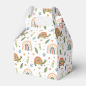 水色かわいらし亀とレインボーパターン フェイバーボックス (正面サイド)