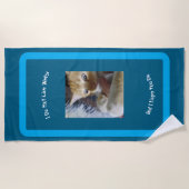 水色が苦手な猫用の置き換え可能 ビーチタオル (正面)