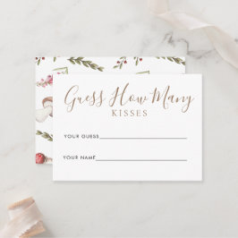 水色きのこシャワーゲームカード プレイスカード