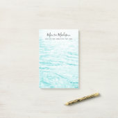 水色きらめく青の波 ポストイット (デスク上)