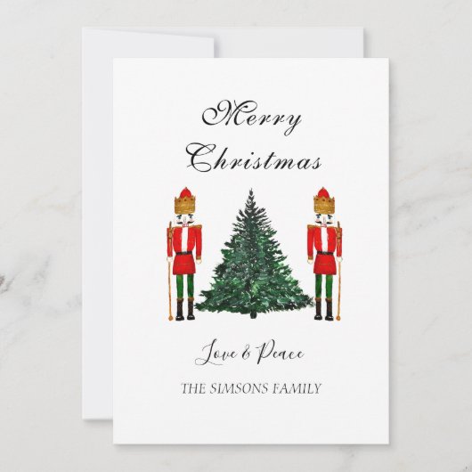 水色くるみ割りカーメリークリスマスフェスティバル シーズンカード (正面)