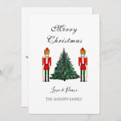 水色くるみ割りカーメリークリスマスフェスティバル シーズンカード (正面/裏面)