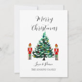 水色くるみ割りカーメリークリスマスフェスティバル シーズンカード (正面)