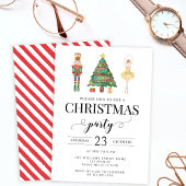 水色くるみ割りクリスマスクリスマスパーティの招待状 招待状