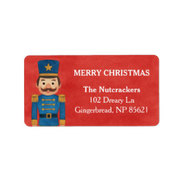 水色くるみ割りクリスマスクリスマス住所 シール