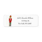 水色くるみ割りクリスマスクリスマス差出人住所 ラベル (正面)