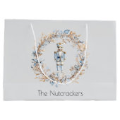 水色くるみ割りクリスマス ラージペーパーバッグ (裏面)