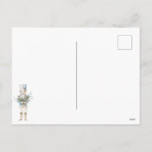 水色くるみ割りハッピーホリデーハガキ シーズンポストカード (裏面)