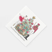 水色くるみ割りバレエダンサー スタンダードランチョンナプキン (角)