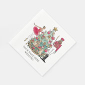 水色くるみ割りバレエダンサー スタンダードランチョンナプキン (角)