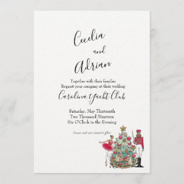 水色くるみ割りバレエダンサー 招待状