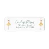 水色くるみ割りバレエバレリーナ ラベル (正面)