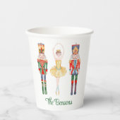 水色くるみ割りバレエパーソナライズされたー 紙コップ (正面)