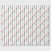 水色くるみ割りバレエ兵士クリスマス ラッピングペーパー (フラット)