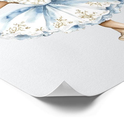 水色くるみ割りバレエ砂糖梅の妖精 ポスター (角)