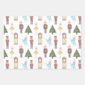 水色くるみ割りバレエ ラッピングペーパーシート (正面3)