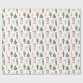 水色くるみ割りバレエ ラッピングペーパー (フラット)