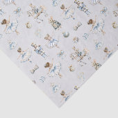 水色くるみ割りパターンのクリスマス 薄葉紙 (詳細)