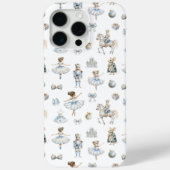 水色くるみ割りパターン Case-Mate iPhoneケース (裏面)