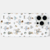 水色くるみ割りパターン Case-Mate iPhoneケース (裏面 (横))