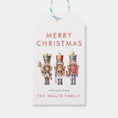 水色くるみ割りモダンクリスミニマルマス ギフトタグ (正面)