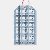 水色くるみ割りモノグラムクレストクリスマス ギフトタグ (裏面)