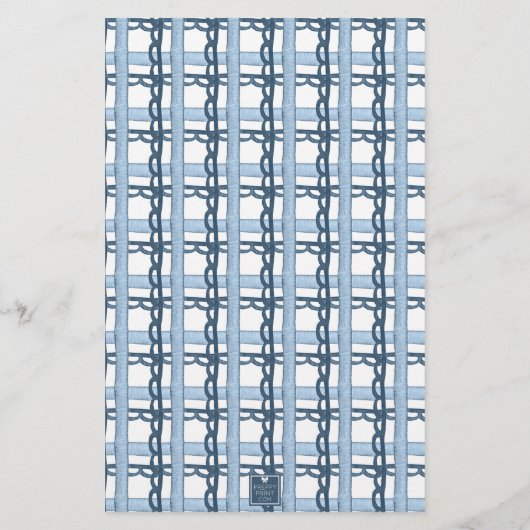 水色くるみ割りモノグラムクレストクリスマス 便箋 (裏面)