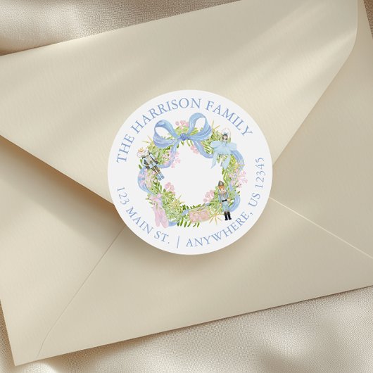 水色くるみ割りリースアドレス ラウンドシール