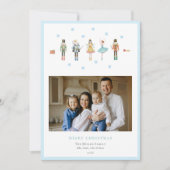 水色くるみ割り兵士の写真クリスマス シーズンカード (正面)