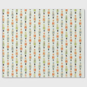 水色くるみ割り包装紙 ラッピングペーパー (フラット)