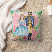 水色くるみ割り器とクララクリスマス クッション (ブランケット)