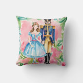 水色くるみ割り器とクララクリスマス クッション (正面)