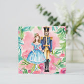 水色くるみ割り器とクララクリスマス シーズンカード (スタンド正面)