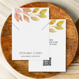 水色さびQRコードネックレス表示カード