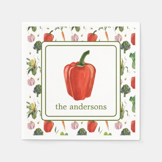 水色でベルオーガニックペッパーを生成 スタンダードカクテルナプキン (正面)