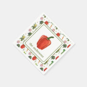 水色でベルオーガニックペッパーを生成 スタンダードカクテルナプキン (角)