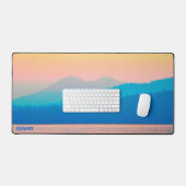 水色とサーモン デスクマット (キーボード&マウス)