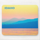 水色とサーモン マウスパッド (正面)