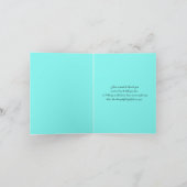 水色とブラックの花柄 フォト サンクスカード サンキューカード (内部)