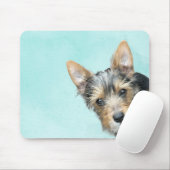 水色とペット写真 マウスパッド (マウス)