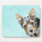 水色とペット写真 マウスパッド (正面)