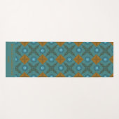 水色と十字 ヨガマット (正面(横))