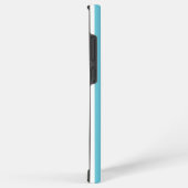 水色と白のクラシカルな縦ストライプ SAMSUNG GALAXYケース (右側面)