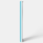 水色と白のクラシカルな縦ストライプ SAMSUNG GALAXYケース (左側面)