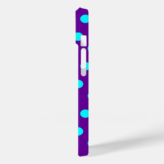 水色と紫の水玉模様 Case-Mate iPhoneケース (裏面 / 左)